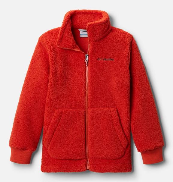 Columbia Rugged Ridge Sherpa Fleece Jacket Red For Boys NZ81609 New Zealand